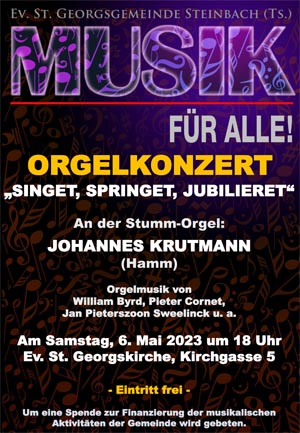 Musik für alle! - Orgelkonzert 2023 - Stumm-Orgel